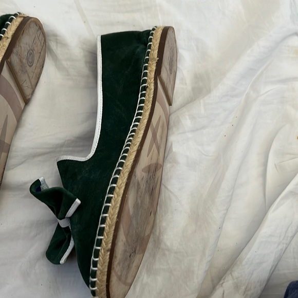 Bow espadrilles size 41 By Espadrille Creation France emerald color suede - Picture 4 of 5